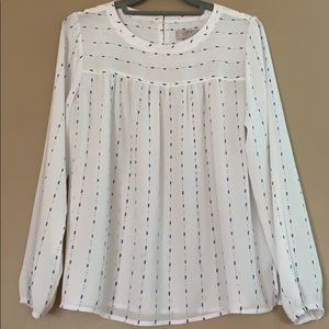 small petite long sleeve blouse